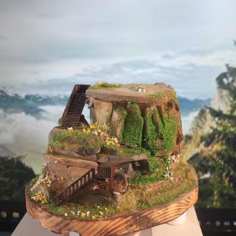 法國羅亞爾河谷  入畫境藝術 / 情境燈台 / 畫境場景 - 擺飾/家飾品 - 木頭 多色