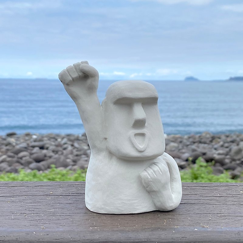 水泥摩艾 Moai－向前衝 - 玩偶/公仔 - 水泥 灰色