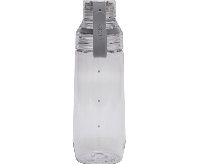 WOKY] ECOZEN 透明ボトル 600ml (6色展開) - 弾む太いストロー