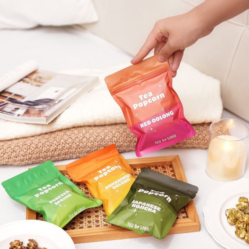 【台灣直送】Sage Tea  散水茶味爆谷連布袋 - 回禮/派對/公司 - 蛋糕/甜點 - 其他材質 粉紅色