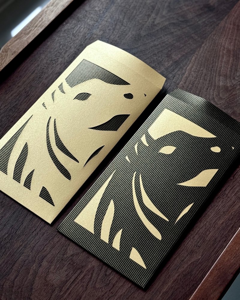 Year of the Horse Auspiciousness_ Creative Red Envelopes - Set of 2 - Chinese New Year - Paper Yellow