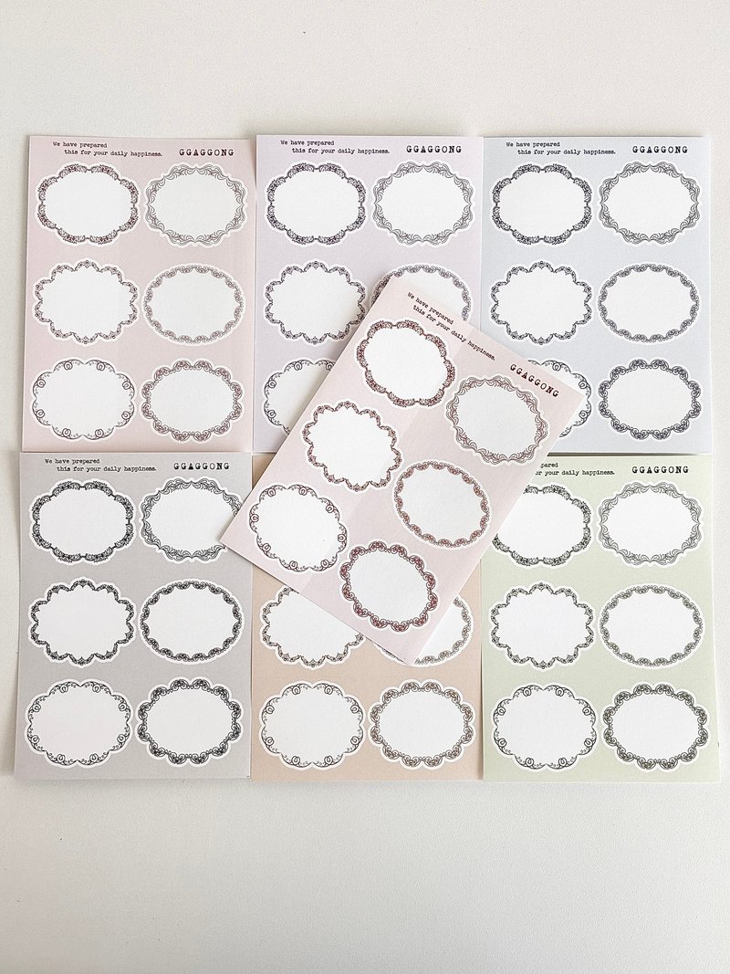 Oval Labels - 貼紙 - 紙 