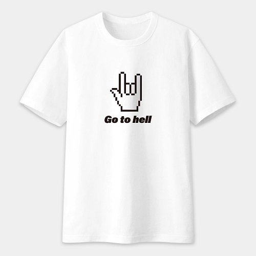PIXO.STYLE Go to hell 中性短袖 T恤 T-shirt 情侶 大尺碼 童裝 PS255