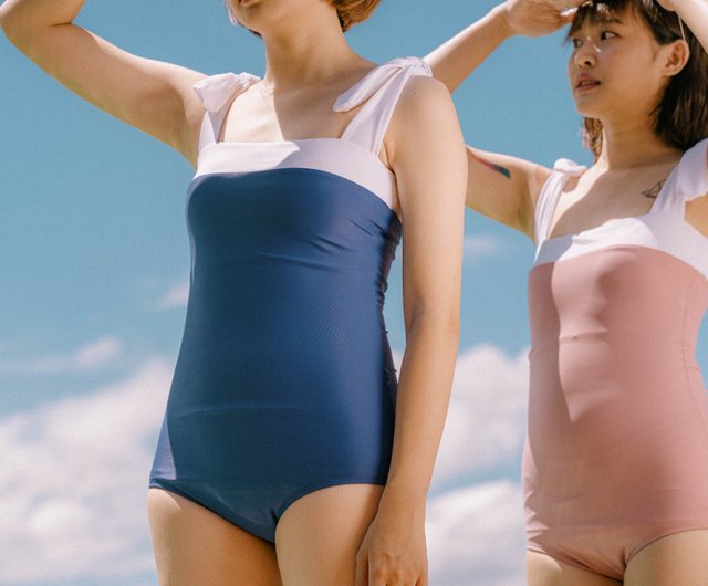ブルーベリーのワンピース水着リトルボウ - ショップ nynebrand
