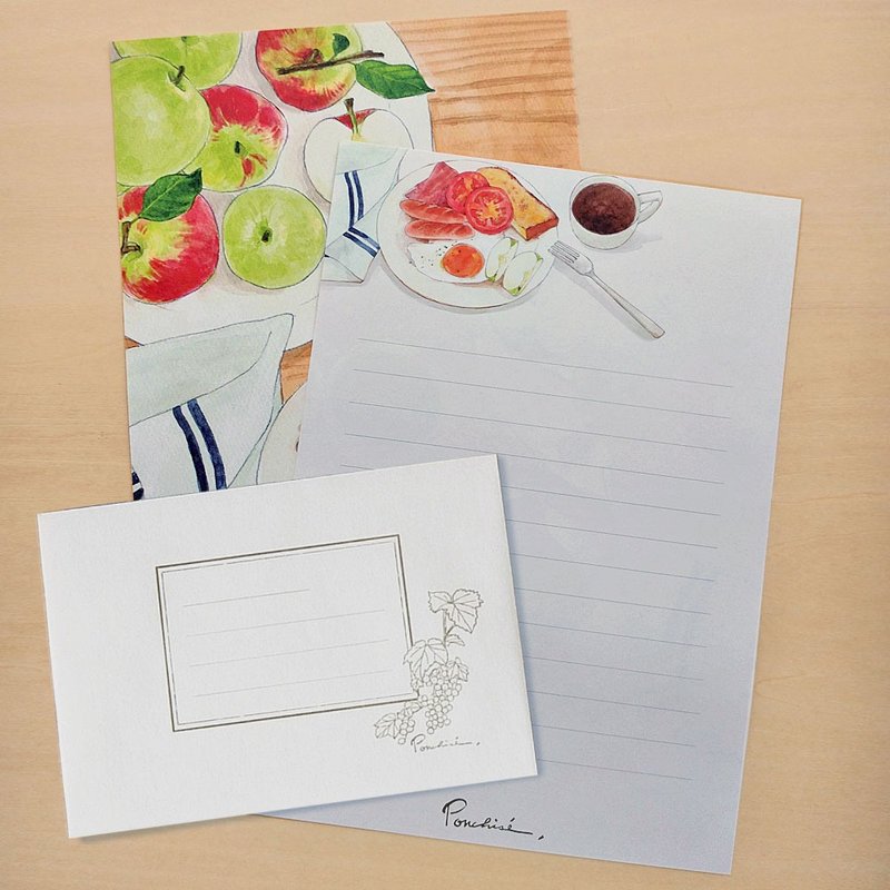 Letter Set Breakfast - Cards & Postcards - Paper Multicolor