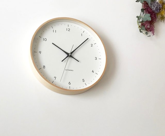 KATOMOKU plywood clock 12 natural (km-80N) wall clock made in