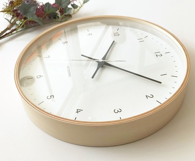 KATOMOKU plywood clock 12 natural (km-80N) wall clock made in