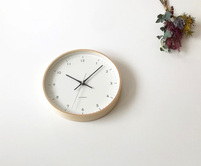 KATOMOKU plywood clock 12 natural (km-80N) wall clock made in