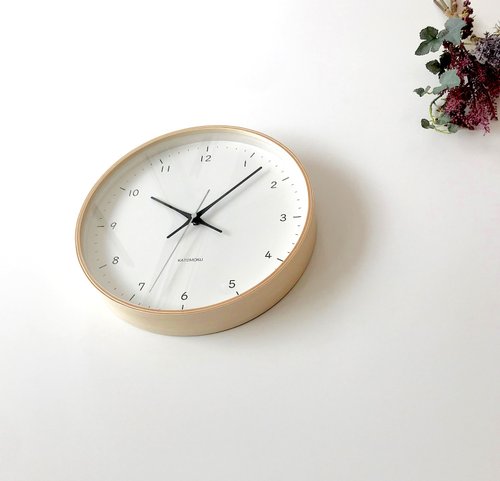 KATOMOKU plywood clock 12 natural (km-80N) wall clock made in