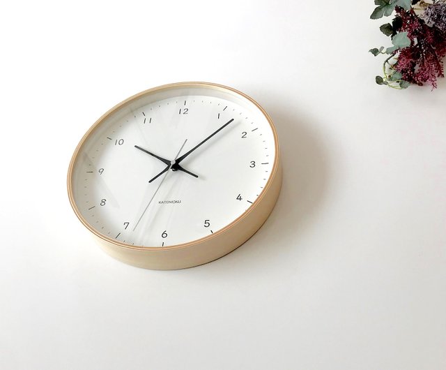 KATOMOKU plywood clock 12 natural (km-80N) wall clock made in