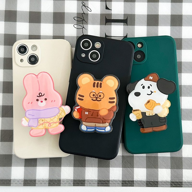 Winter animals grip smartphone acrylic smart tok - อุปกรณ์เสริมอื่น ๆ - อะคริลิค หลากหลายสี