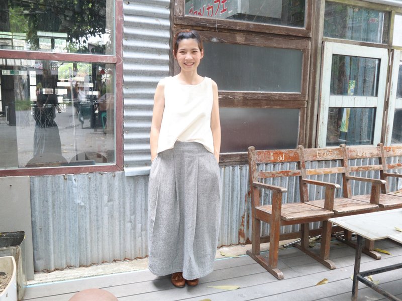No.2-13 Skirt  Gray - 其他 - 棉．麻 灰色