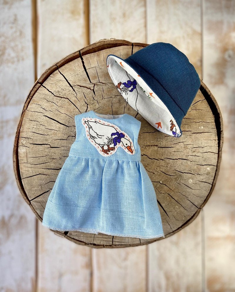 Paola Reina doll clothes set: dress and hat, ready-made Paola Reina doll outfit - ของเล่นเด็ก - วัสดุอื่นๆ สีน้ำเงิน