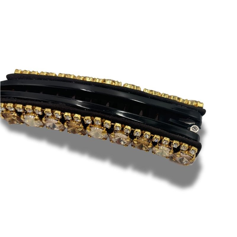 COMPLEX BIZ 水晶 黃色大鑽 施華洛世奇 香蕉夾 - 髮夾/髮圈 - 水晶 多色