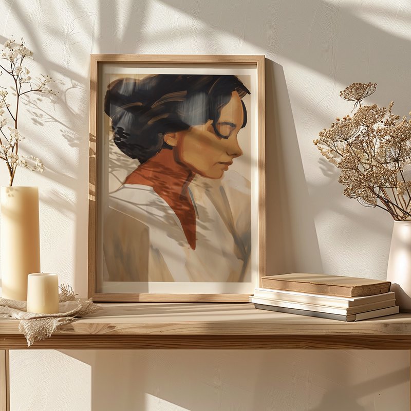 柔らかな孤独 / 現代女性キャラクターポスター - ポスター・絵 - 紙 