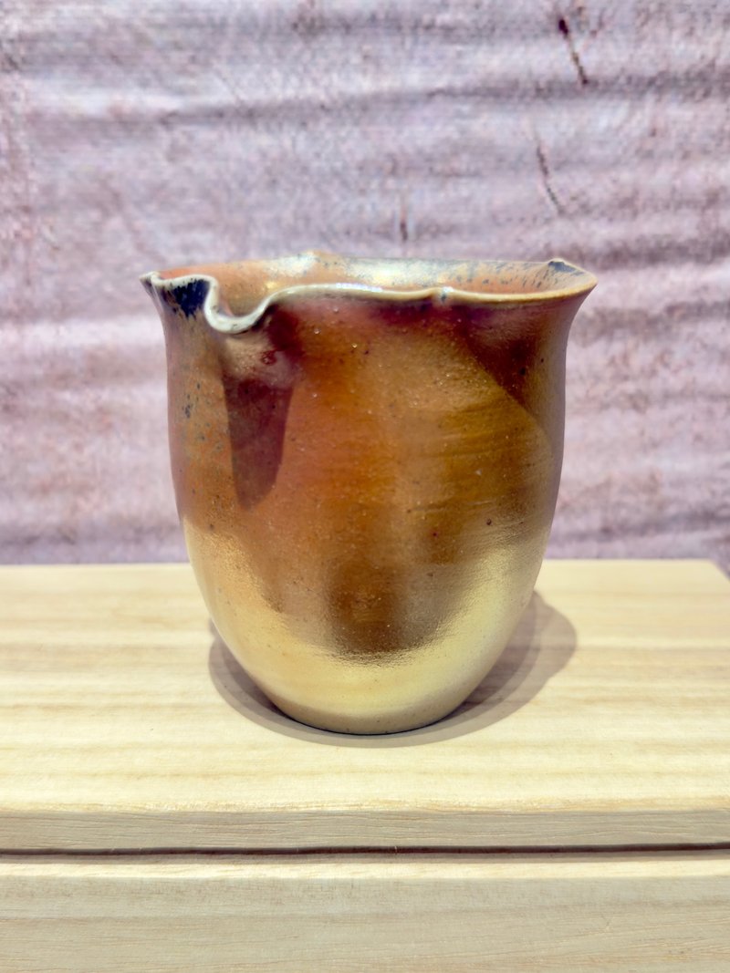 新年の贈り物  薪焼き金花型茶器 - 急須・ティーカップ - 陶器 