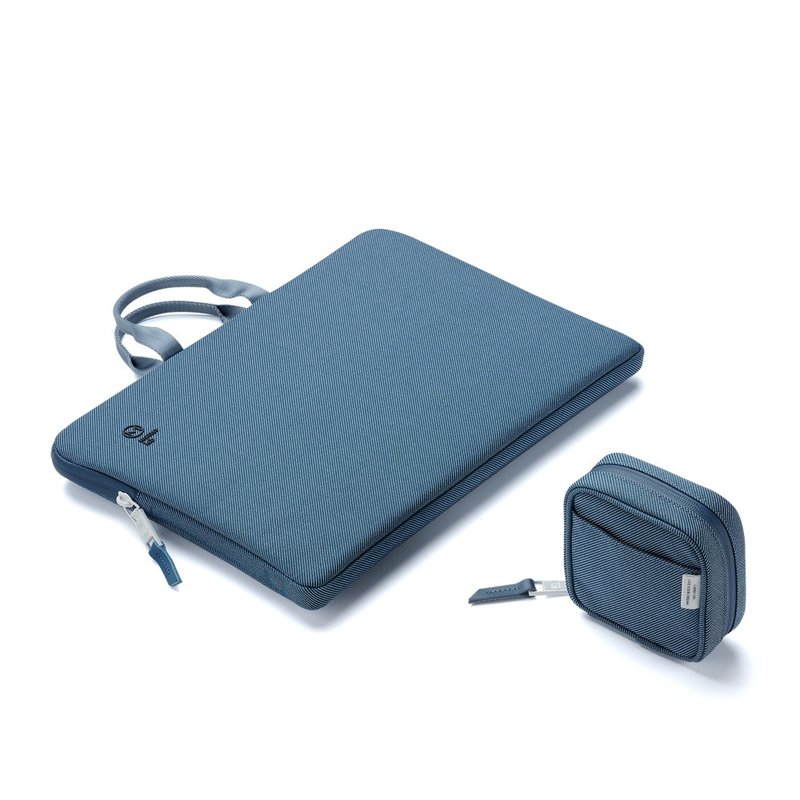 SERGE 13/14 inch water-repellent shock-absorbing 2Way protective bag - Prussian blue + power storage bag group M1 M2 - กระเป๋าแล็ปท็อป - ไฟเบอร์อื่นๆ สีน้ำเงิน