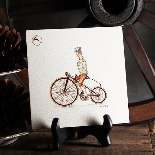L&R 古董與珍奇老件 1960's荷蘭Gazelle腳踏車系列絕版收藏瓷磚