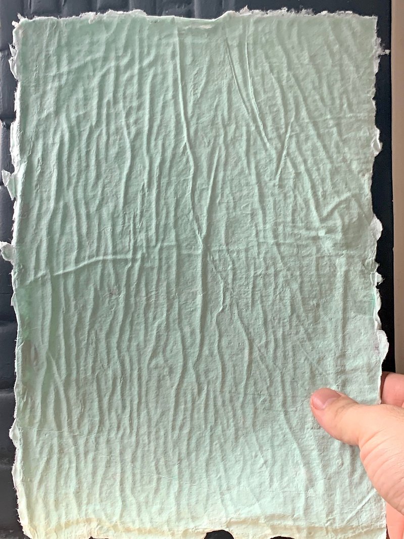 A4手漉き紙/10枚/組/グラスグリーン - カード・はがき - 紙 グリーン