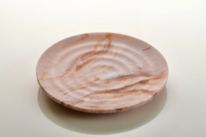 Marble。Tray。Circle。Pink - Other - Stone Pink