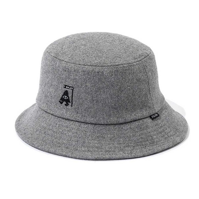 Japan limited POLER WOOL BUCKET HAT wool bucket hat gray - Hats & Caps - Other Materials Gray