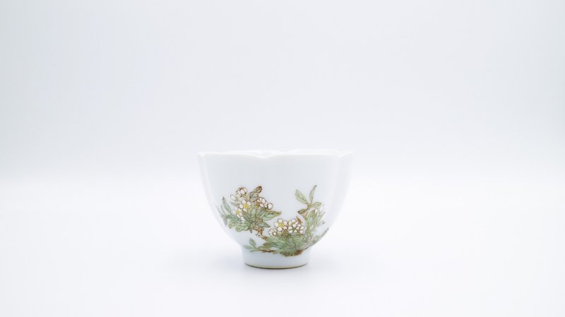 Buyanmeiware Glazed Liuhe Cup Jasmine Flower - Teapots & Teacups - Porcelain 