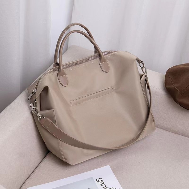 Simple water-repellent portable shoulder-back two-type handbag / cross-body bag / shoulder bag / tote bag / Khaki - Messenger Bags & Sling Bags - Waterproof Material Khaki