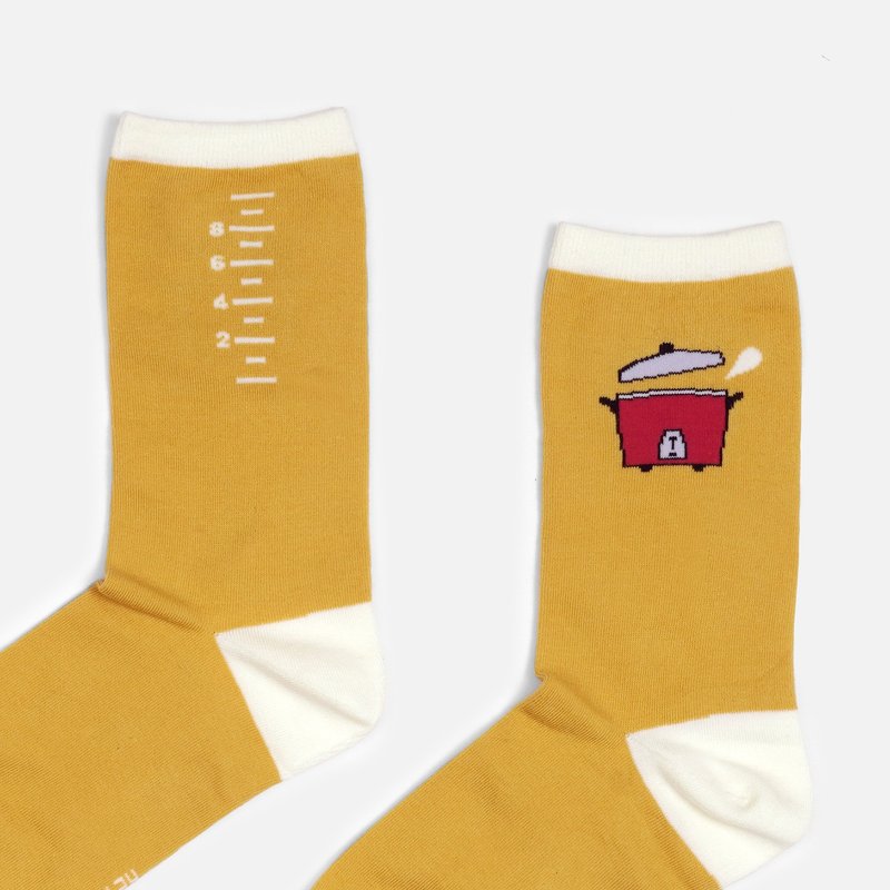 Retro and Nostalgic Datong Electric Pot Fragrance Socks - Socks - Other Materials Orange