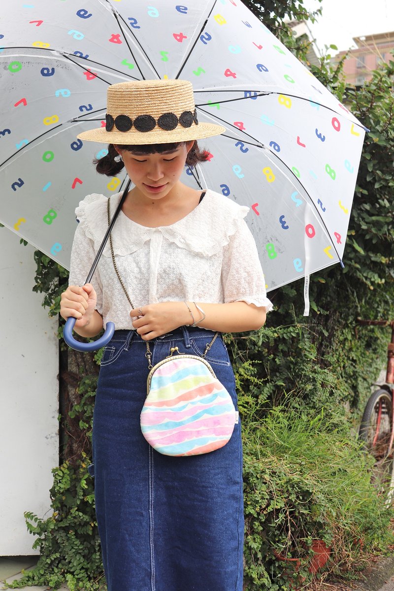 | Liberty UK | - Wrapped Icing - Classic がまぐち Sidepack Rainbow Gifts - ショルダーバッグ - コットン・麻 多色