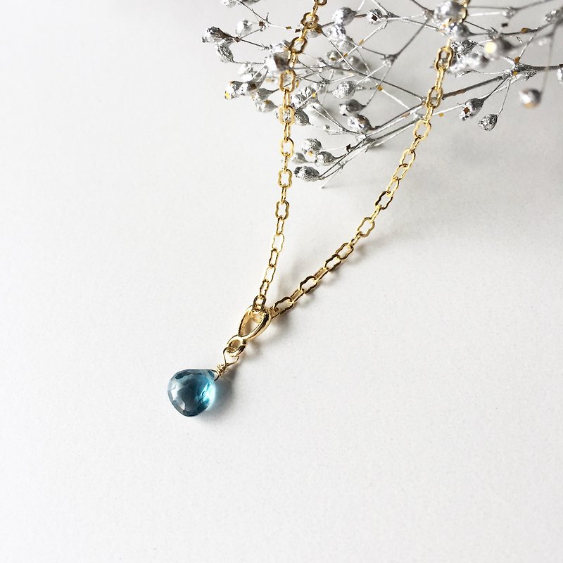 【11月の誕生石】ロンドンブルートパーズ・ネックレス - 項鍊 - 寶石 藍色