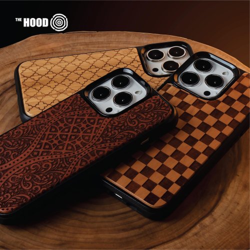 The Hood Pinkoi 旗艦店 iPhone 13,13 Pro,max,12鐳雕天然木手機保護殻case,magsafe