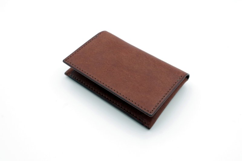 【受注生産】名刺入れ イタリアンレザー　チョコ　ORIGIN series - 名片夾/名片盒 - 真皮 咖啡色