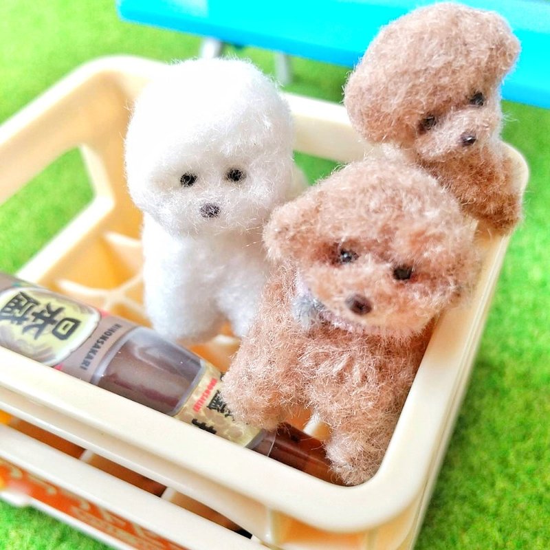 Approx. 3.8cm Naughty Toy Poodle Mall Art - Stuffed Dolls & Figurines - Other Materials 