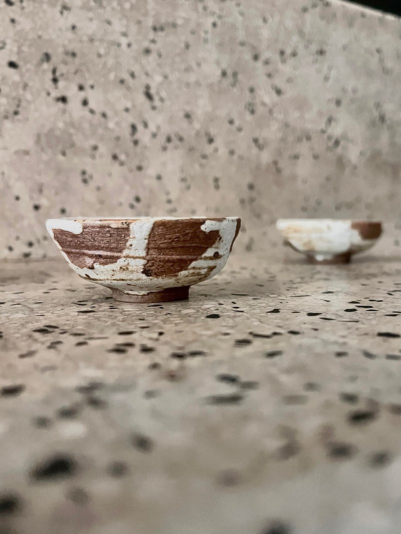 Four white teacups | Pottery - ถ้วย - ขนแกะ ขาว