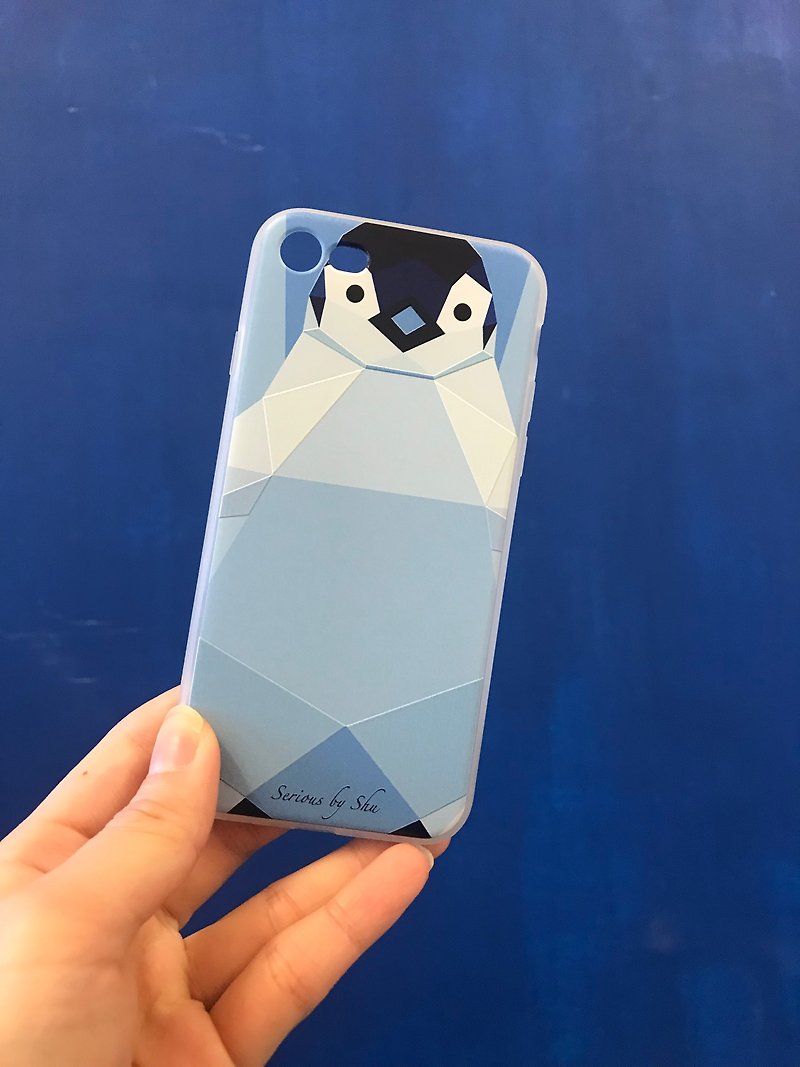 企鵝浮雕手感手機殻 - 其他 - 塑膠 藍色