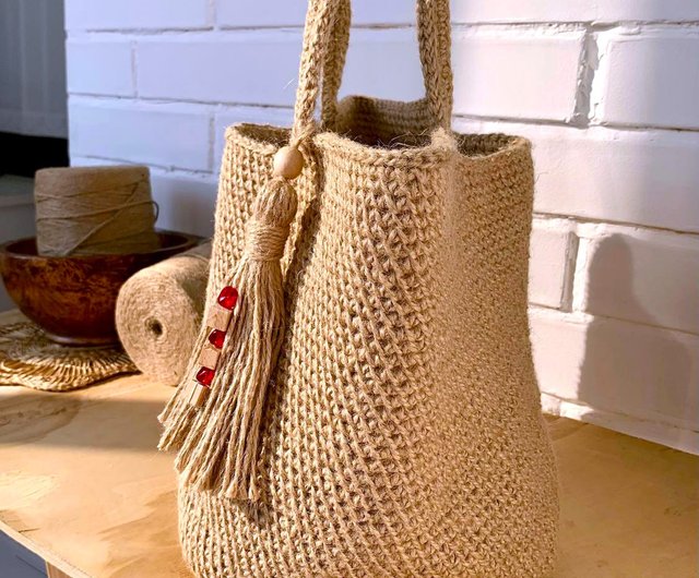 Jute crochet best sale bag online shopping