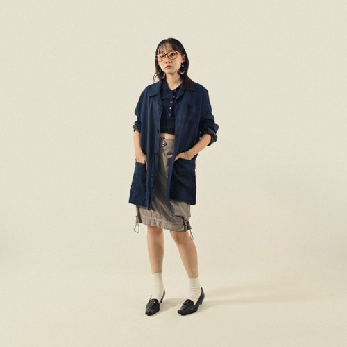 那舒比古著 NaSuBi Vintage 【NaSuBi Vintage】經典輪廓麻質古著西裝外套