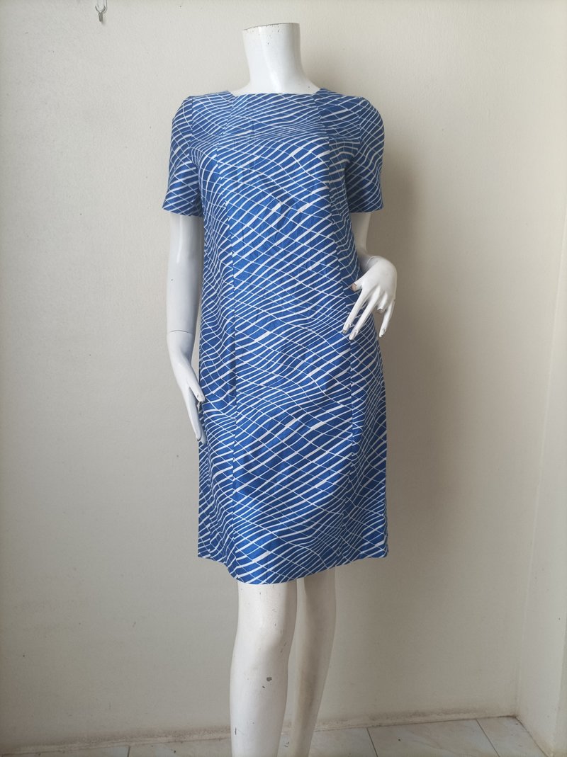 Aquascutum Dress | Vintage Aquascutum Silk Print Dress Size S Designer Dress - One Piece Dresses - Silk 