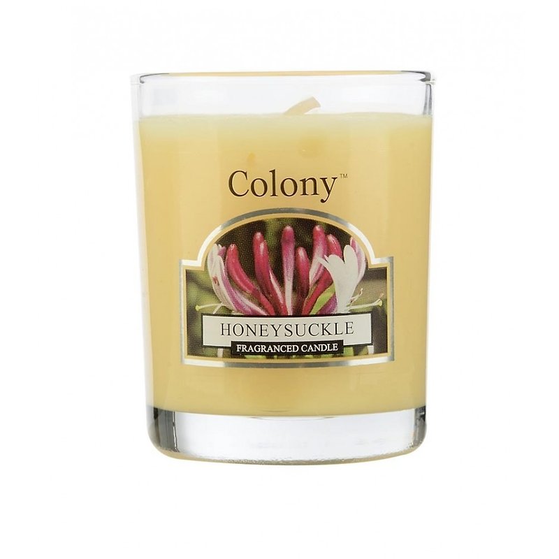 British Fragrance Colony Series Honeysuckle Small Jar Glass Candle - เทียน/เชิงเทียน - ขี้ผึ้ง 