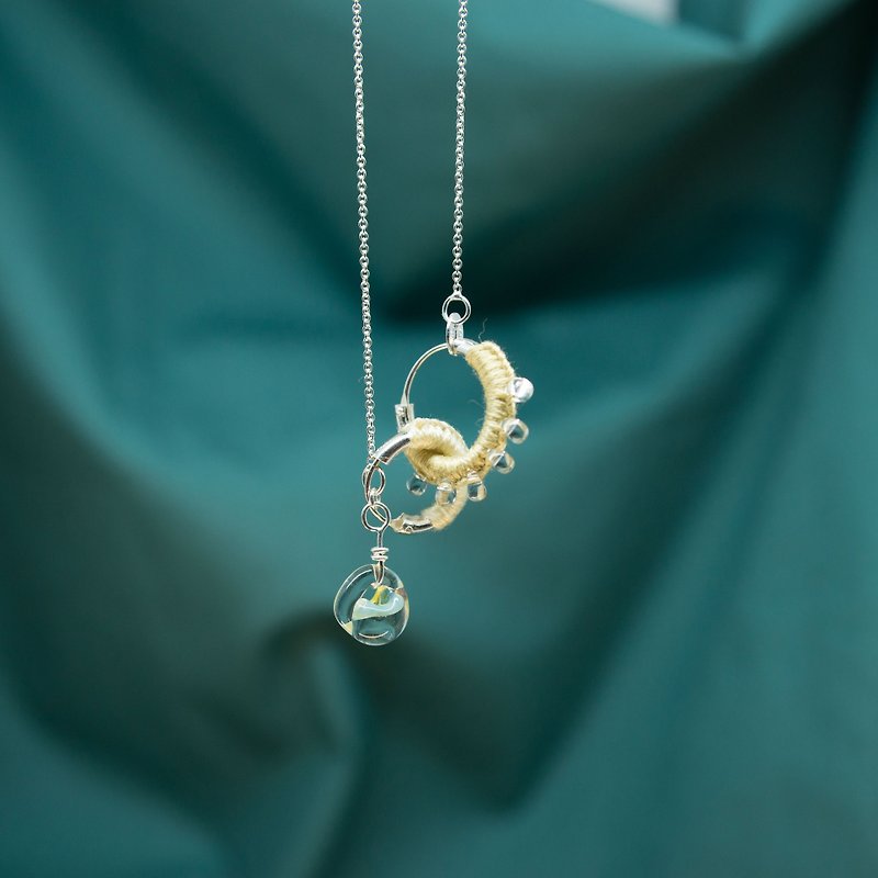 Yu Ornaments, Trap | Sterling Silver Woven Necklace Wheat Ear Yellow - สร้อยคอ - โลหะ สีทอง