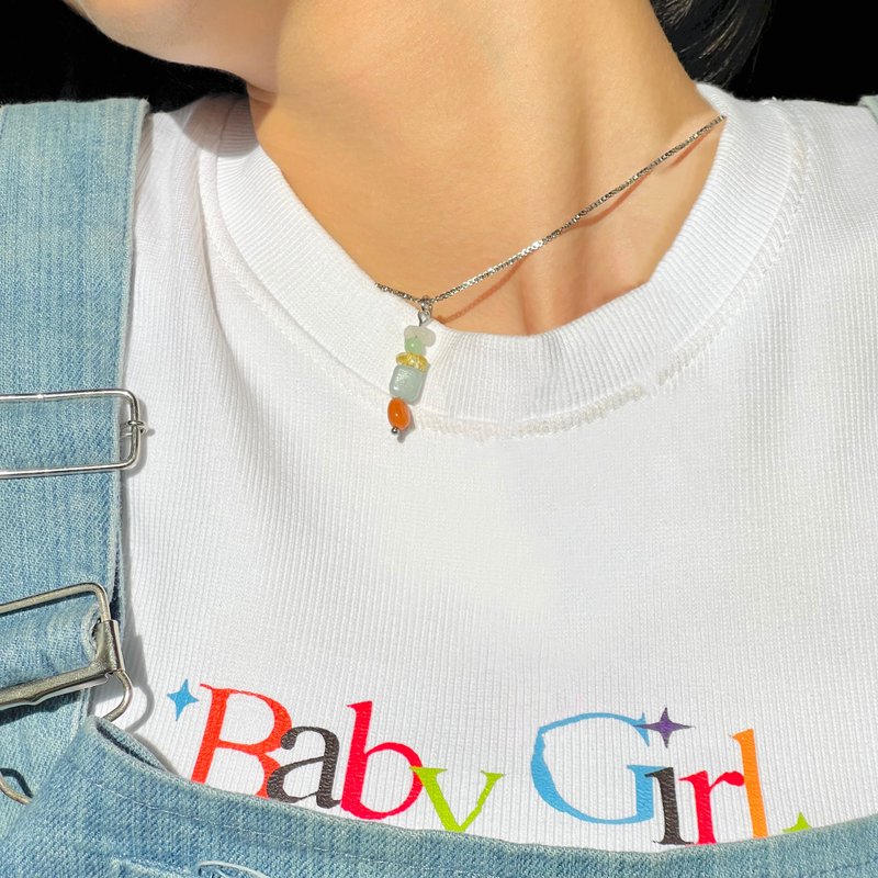 Necklace Marni • Handmade Beaded Pendant One of A Kind Necklace Colorful Pendant - 項鍊 - 石頭 多色