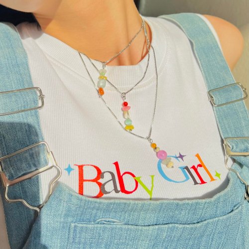 【関税込み】Marni ブルー ビーズネックレス MARNI (マルニ) デイジー ボールチェーン ネックレス