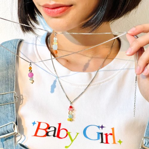 【関税込み】Marni ブルー ビーズネックレス MARNI (マルニ) デイジー ボールチェーン ネックレス