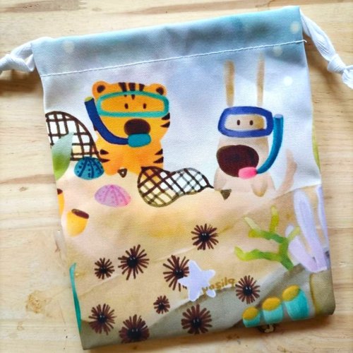 Plizoy Drawstring Cloth Bag Lui Kajon Bo Sea Urchin