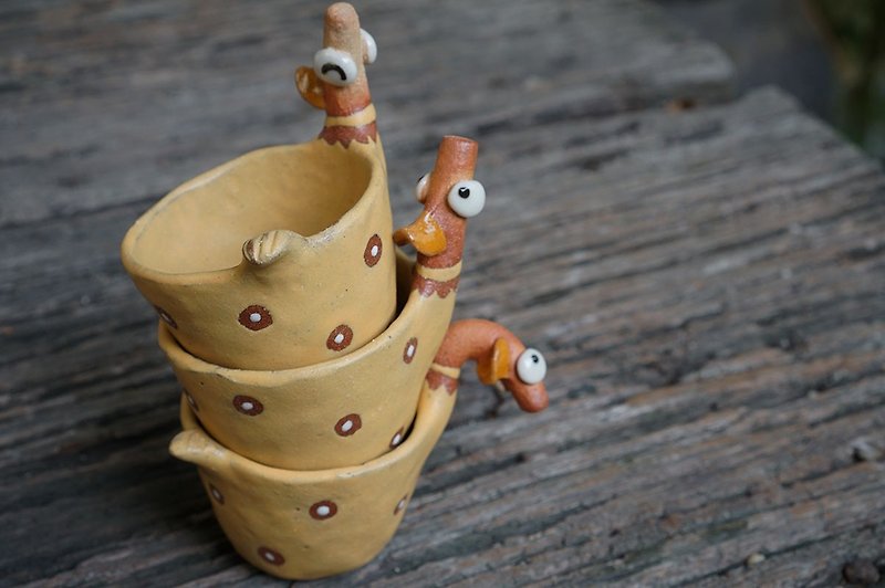 Duckling ceramic plant pot , cactus ,bonsai , handmade ceramic - Pottery & Ceramics - Pottery Yellow
