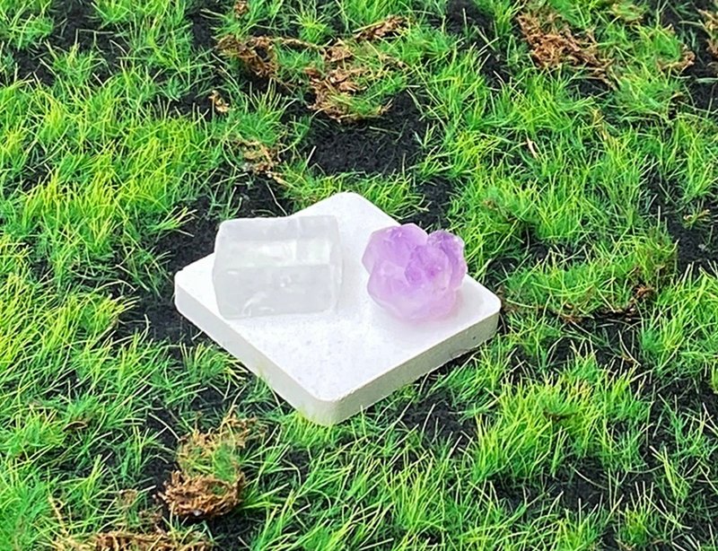 紫晶骨幹花 | 彩虹方解石 | 增智慧 避邪保平安 促進專注力 風水 - 擺飾/家飾品 - 水晶 多色