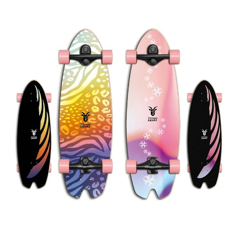 Taiwan SwaggyGOAT surfboard skateboard spring road rush board professional beginner practice without pedaling the street for adults - อุปกรณ์ฟิตเนส - วัสดุอื่นๆ 