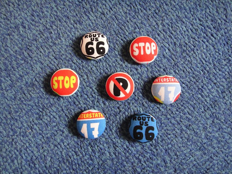 ✙ new paragraph 5 (C) American Graffiti _ large cloth buttons badge C48DVZ39 - Badges & Pins - Cotton & Hemp 