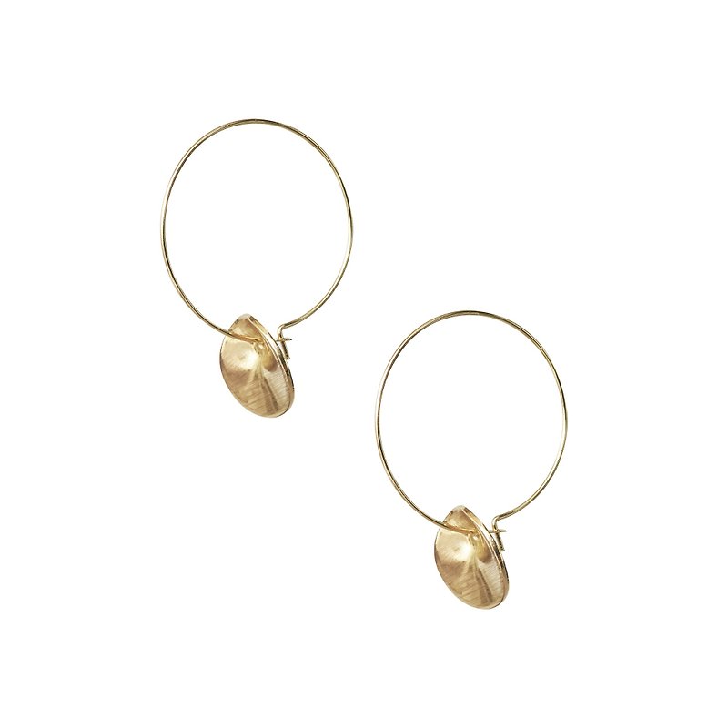 圓弧細圈耳環 (三種戴法) - 耳環/耳夾 - 其他金屬 金色