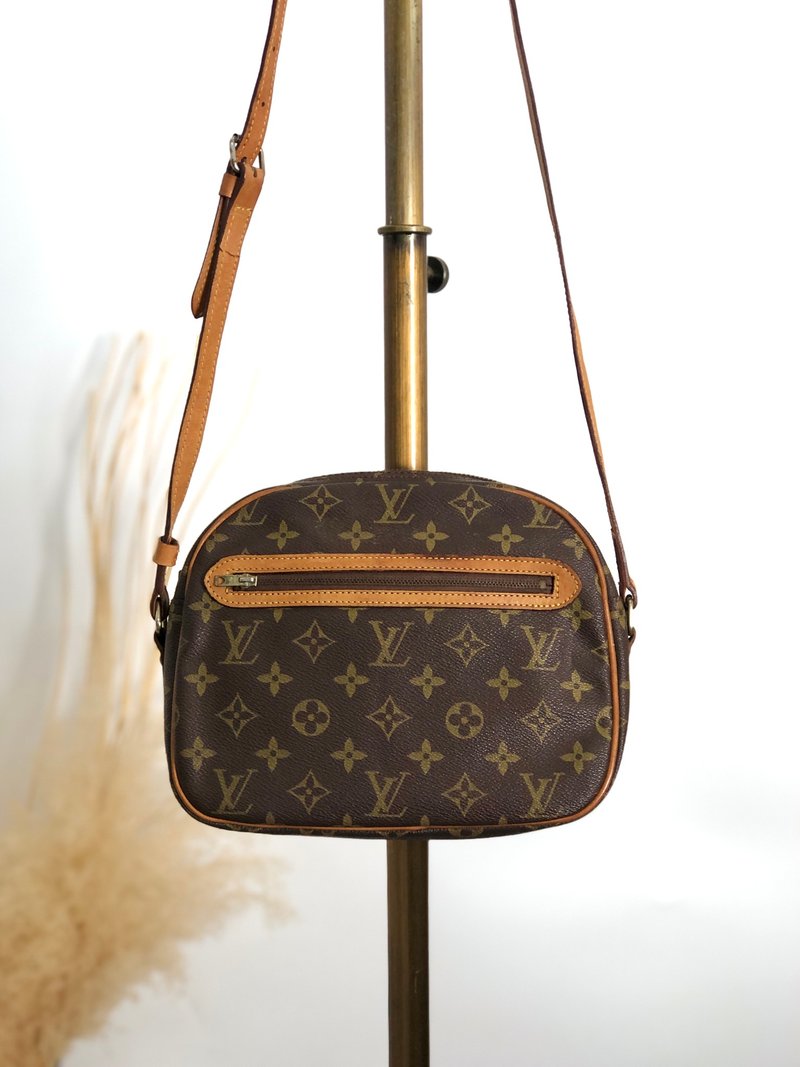 【 日本直送　名牌中古包 】LOUIS VUITTON モノグラム ショルダーバッグ ブラウン PVC レザー サンリス M51222 オールド uvfdej - 側背包/斜背包 - 防水材質 咖啡色